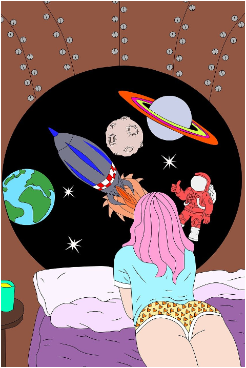 girl-bed-space-planets-spaceship-6177632