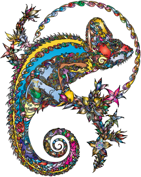 chameleon-lizard-animal-line-art-7344735