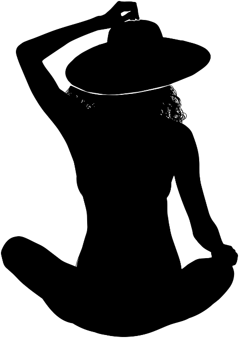woman-summer-hat-sitting-silhouette-7106154