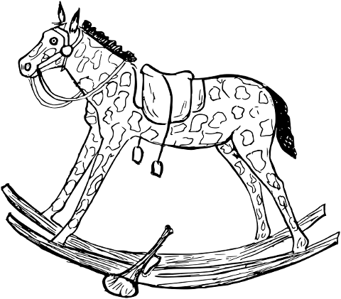 rocking-horse-toy-ride-line-art-7509729