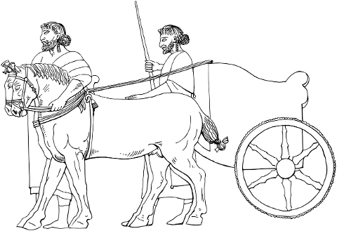wagon-horses-vehicle-line-art-7361682