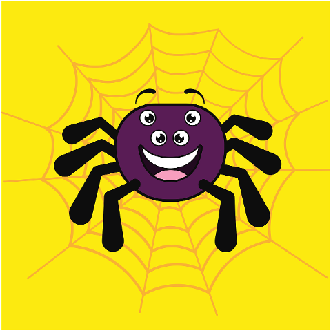 spider-cobweb-cartoon-happy-smile-6670667