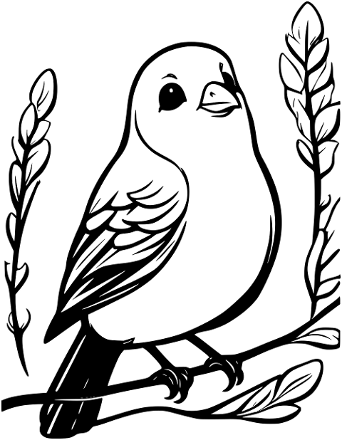 bird-line-art-cartoon-nature-8629779