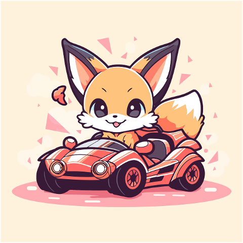 fox-car-cartoon-animal-rabbit-7923994