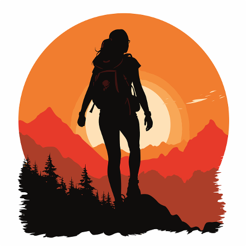 ai-generated-woman-hiking-hike-8201368