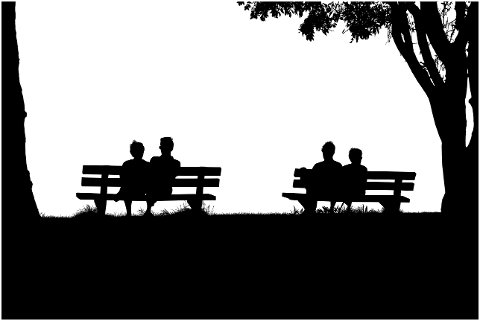 trees-couples-benches-sitting-8127640