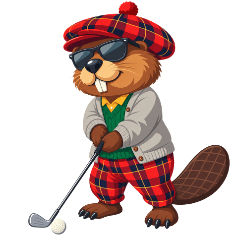 beaver-golfer-anthropomorphic-10456173