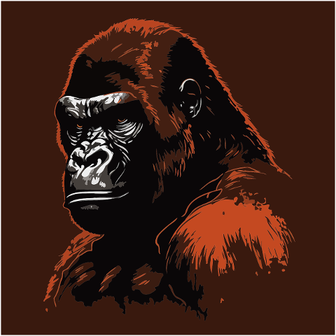 vector-gorilla-gorilla-illustration-7790910