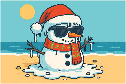 snowman-melting-snowman-beach-9983731