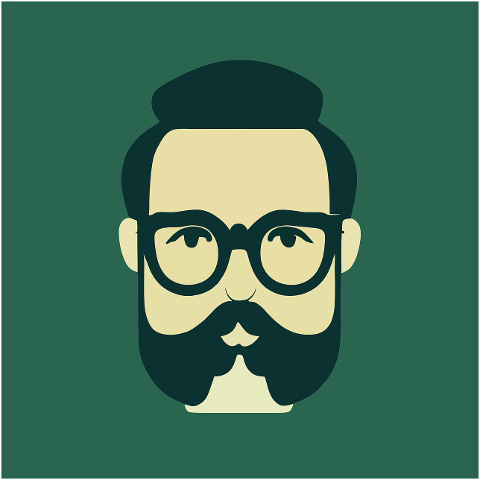 man-beard-glasses-doodle-face-7465568