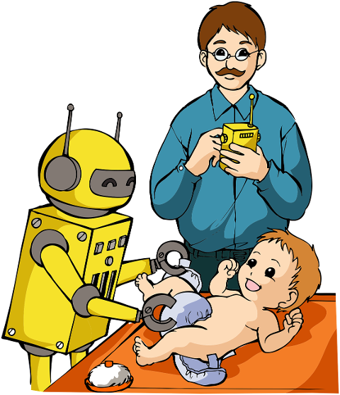 robot-parenting-father-baby-diaper-9680895