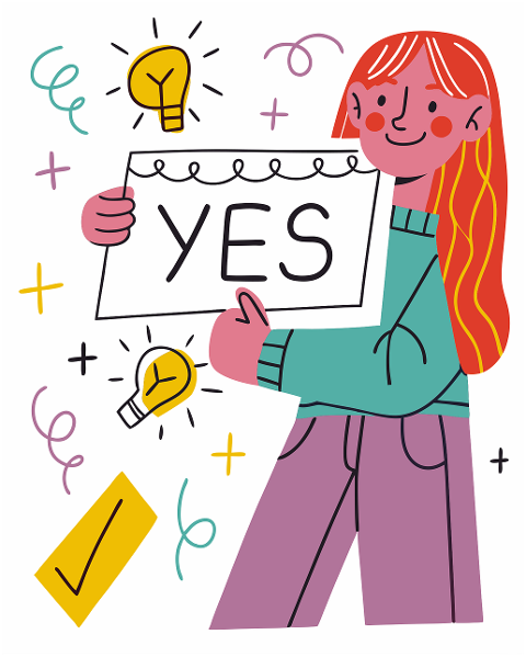 young-woman-poster-yes-agreement-9405664