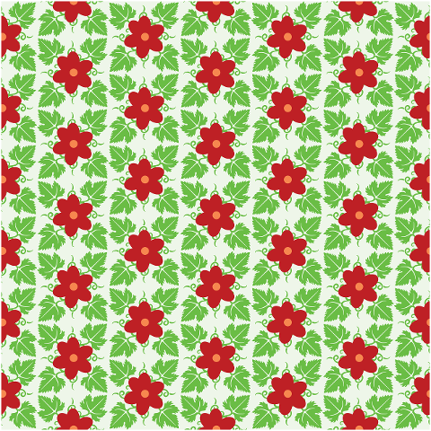 pattern-floral-seamless-red-green-7842950