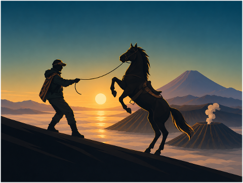horse-volcanic-sunrise-silhouette-10443810