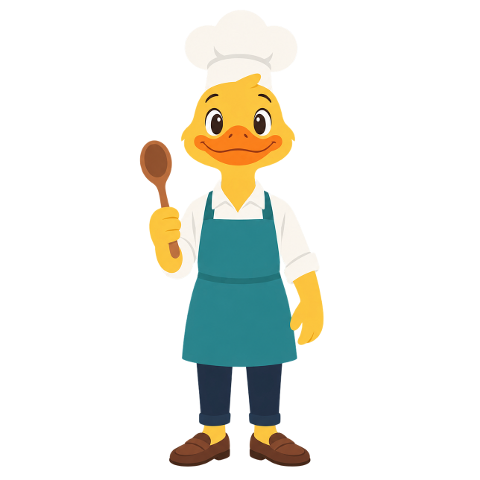 duck-chef-wooden-spoon-chef-hat-10468195