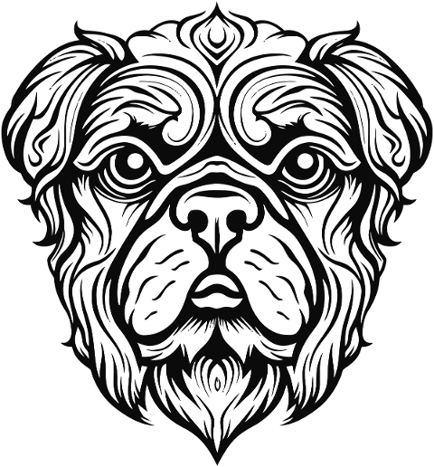 pug-black-outlined-artwork-8819758