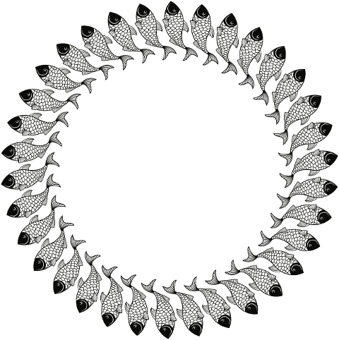fish-frame-line-art-circle-round-5968754