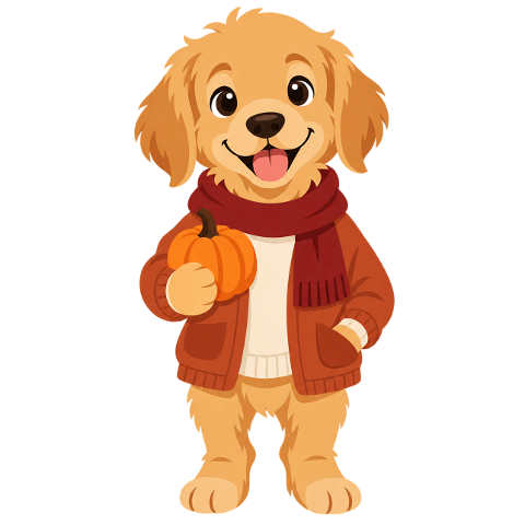 autumn-dog-golden-retriever-pumpkin-10476649