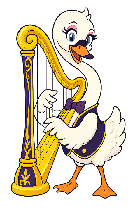 swan-harp-musician-golden-10305093