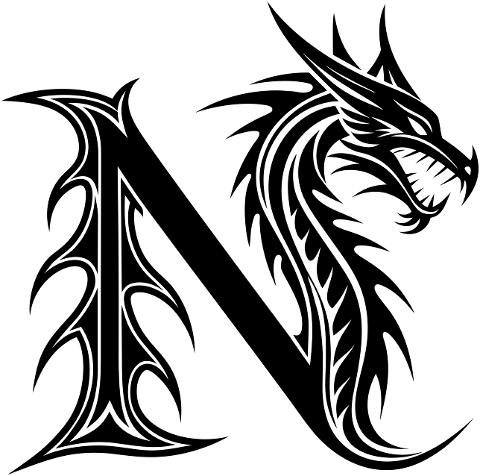 letter-n-alphabet-font-dragon-8641778
