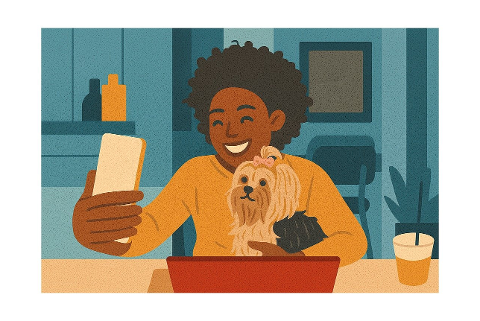 man-selfie-dog-yorkie-9959466