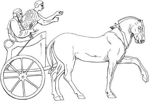 chariot-vehicle-horses-line-art-7361693