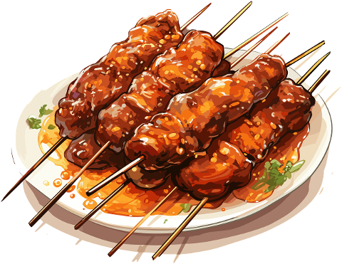 ai-generated-meat-skewers-satay-8184591