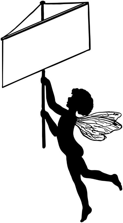 fairy-sign-banner-line-art-7280555