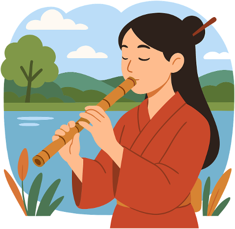 ai-generated-young-woman-flute-9550069