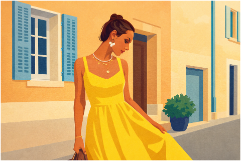 woman-mediterranean-yellow-dress-10209880