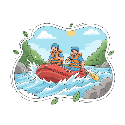 rafting-illustration-10088867