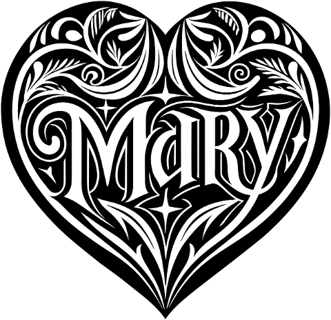 mary-heart-love-typography-8830877
