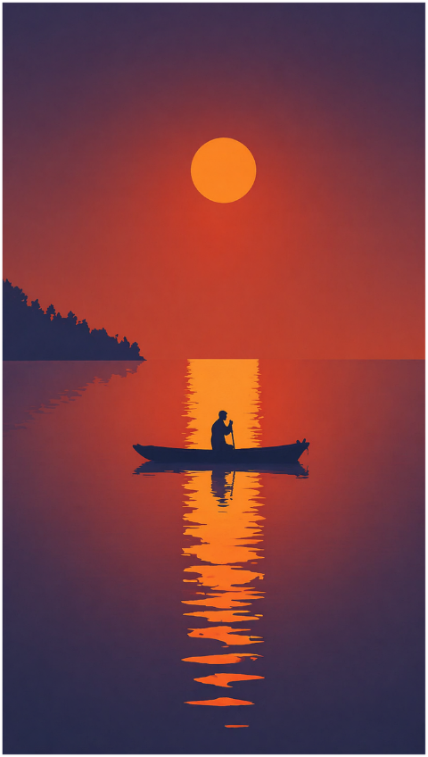 sunset-boat-reflection-water-10231155