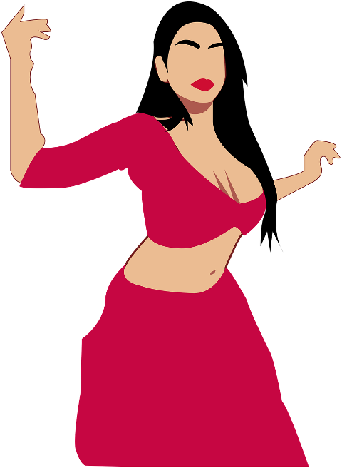 woman-cartoon-silhouette-saree-7252698