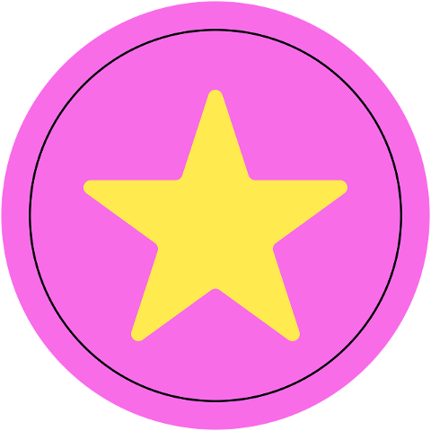 star-pink-yellow-retro-icon-badge-10414295
