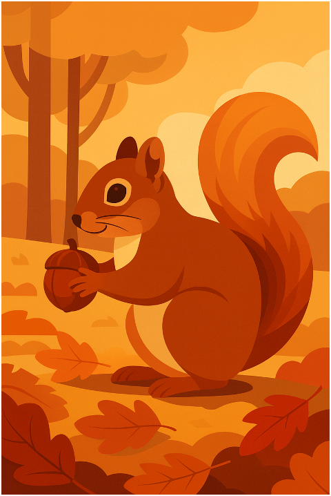 ai-generated-squirrel-acorn-autumn-9915006