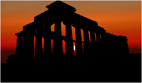 sunset-temple-greek-silhouette-sky-4576713