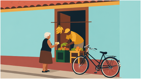 market-fruit-vendor-street-bicycle-10250308