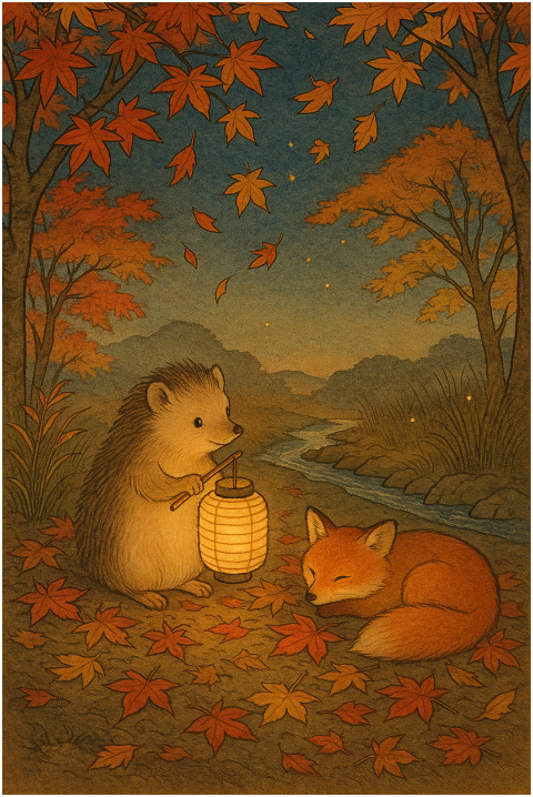 autumn-fall-hedgehog-fox-lantern-9892687