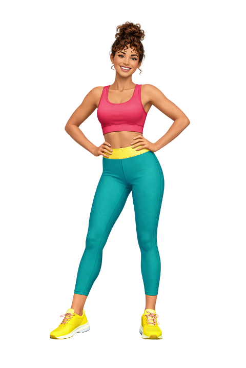 fitness-illustration-sporty-woman-10056275