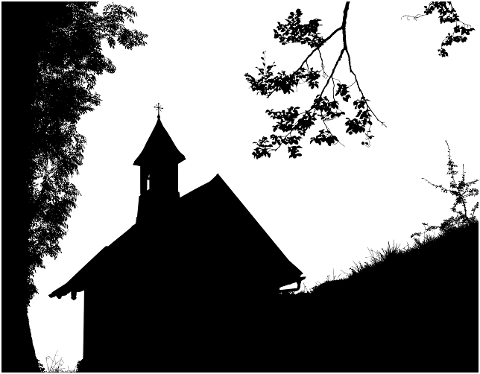church-silhouette-chapel-cutout-6474366