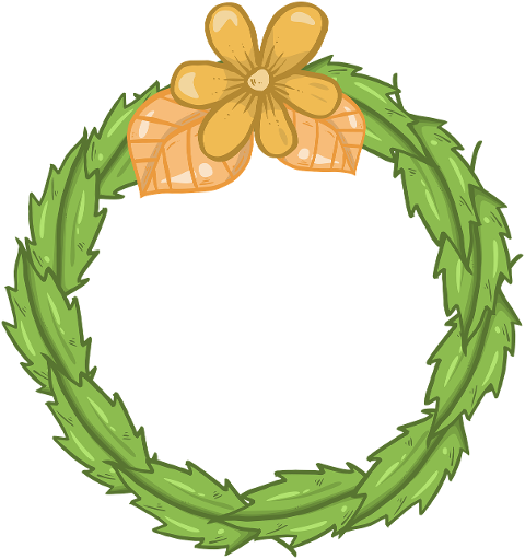 wreath-flowers-green-circle-round-6646673