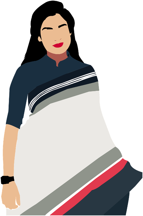 woman-saree-drawing-cartoon-7248373