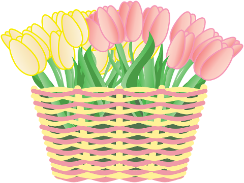 tulips-flowers-basket-spring-7834340