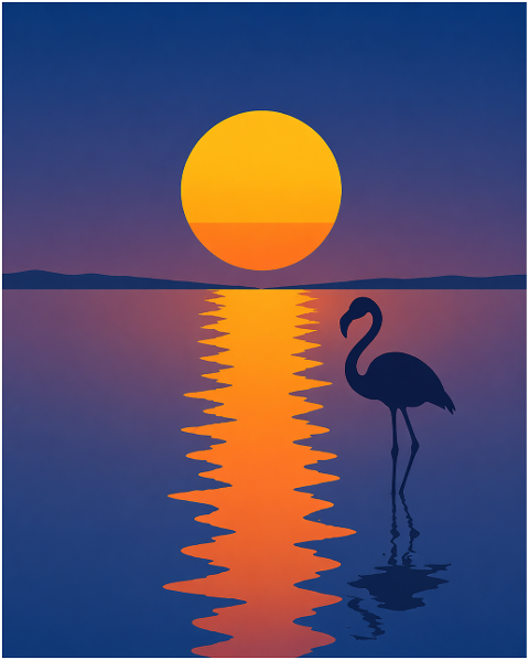 flamingo-sunset-reflection-water-10232166