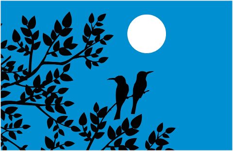 birds-moon-tree-couple-silhouette-4541805