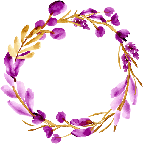 purple-flowers-wreath-floral-frame-6631408
