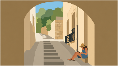 woman-reading-italy-architecture-10249324