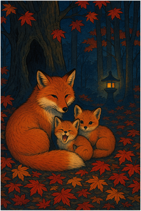 fox-foxes-family-autumn-9892815