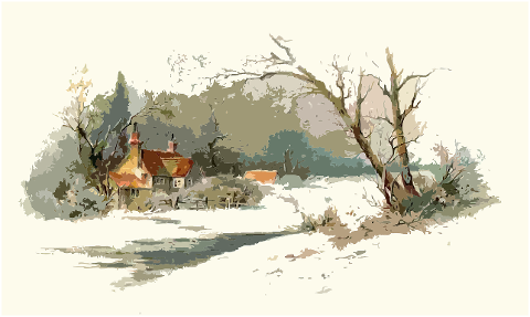 house-winter-snow-painting-7262482
